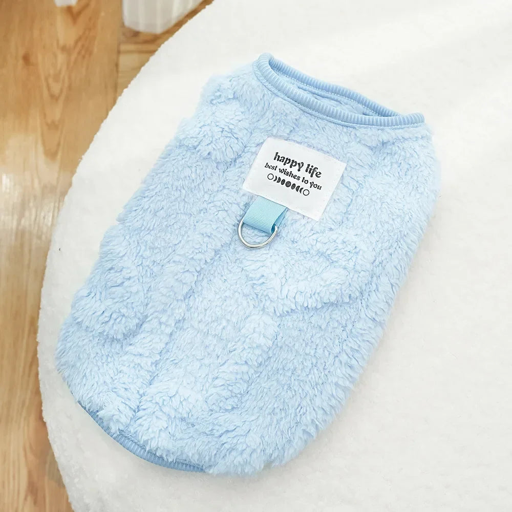 Warm Fleece Jacket Vest for Small Dogs & Cats – Winter Coat