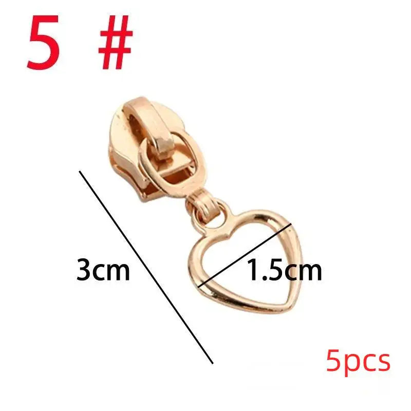 Star Zipper Pulls 5-Pack – Decorative Metal Slider Replacements