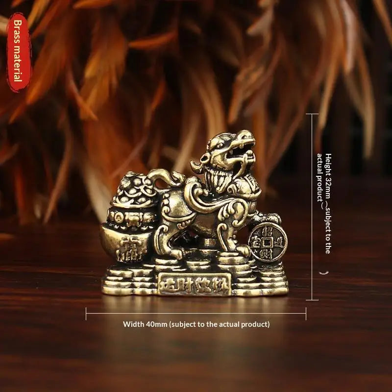 Brass Feng Shui Pixiu Statue Pair – Wealth & Good Luck Décor
