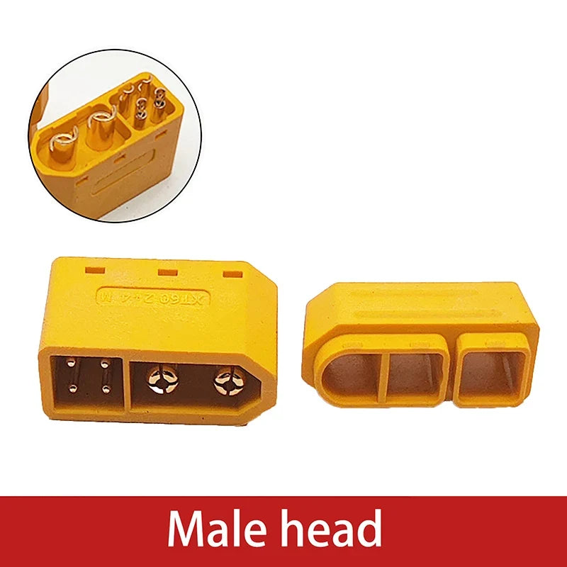 XT60 (2+4) Male Female Plug Connector with Signal Pin & Sheath