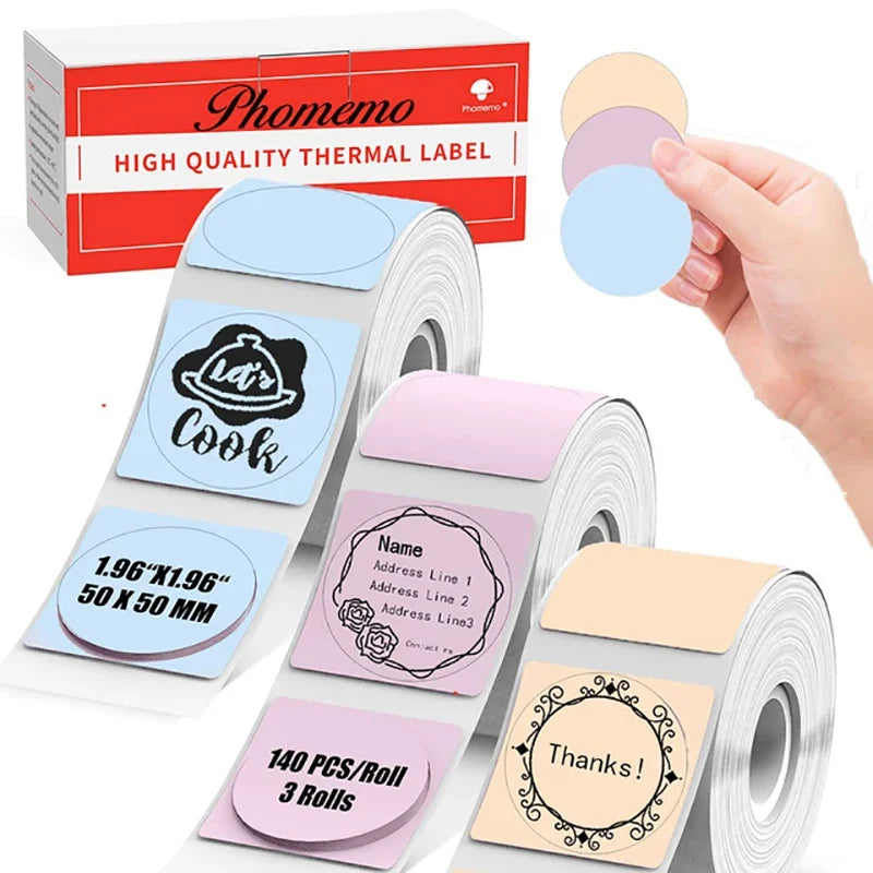 Phomemo M200 Color Labels 40x30mm – 3 Rolls, 690 Labels