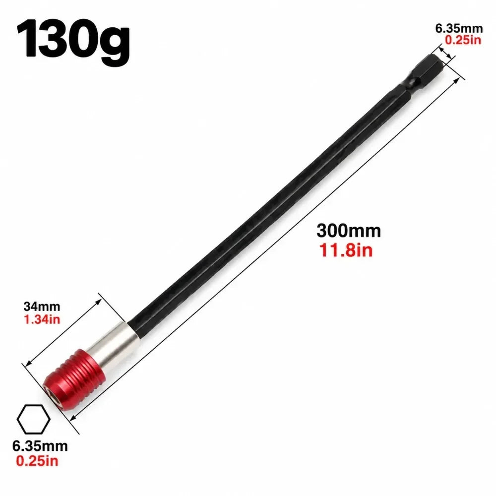 Hex Screwdriver Extension Rod Quick Release Self-Locking 300mm