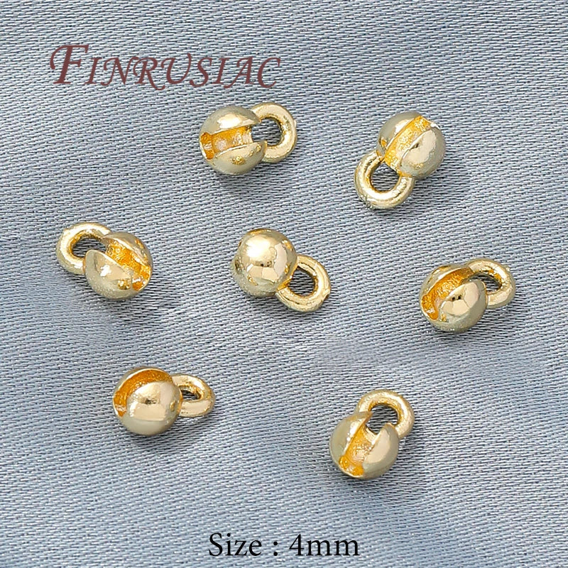 18K Gold Plated Crimp Beads & Cover Findings | DIY Jewelry