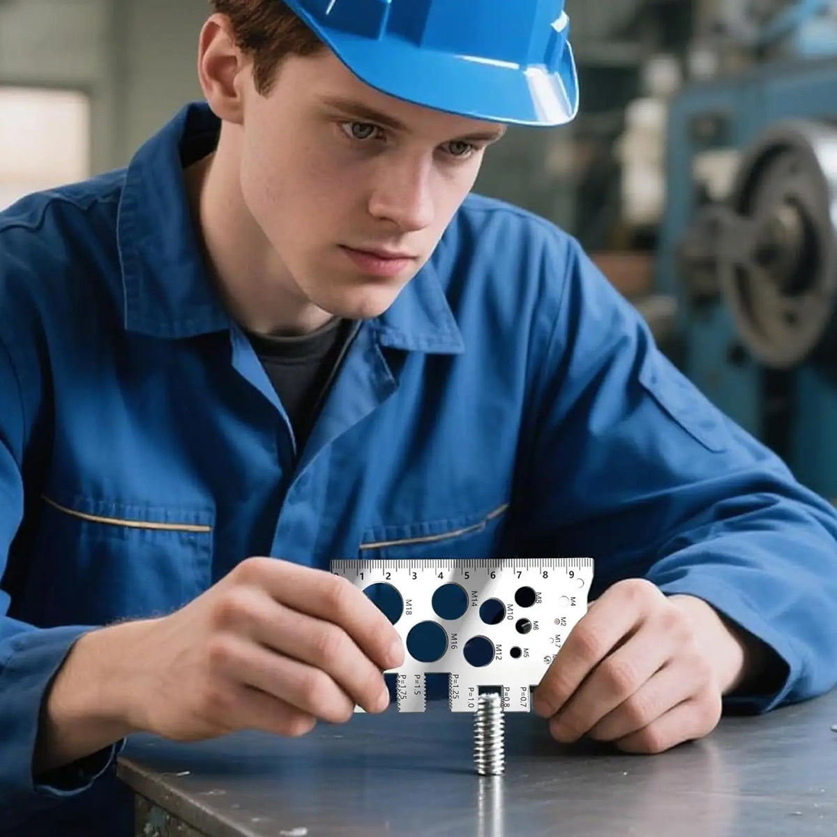 Stainless Steel Screw Thread Gauge Ruler | 0–80mm Accurate