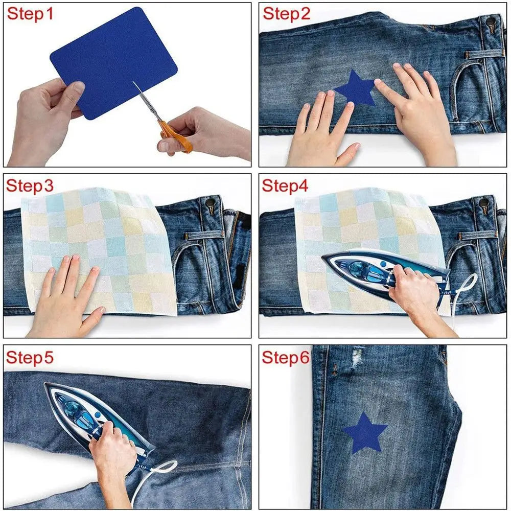 Iron-On Self-Adhesive Fabric Patch – DIY Applique & Repair