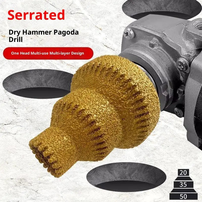 M10 Sawtooth Brazed Step Reaming Drill – Stone Hole Opener