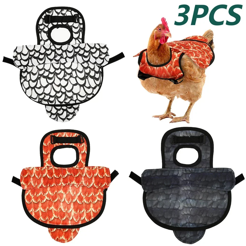3-Pack Waterproof Chicken Saddle Apron – Adjustable Hen Protector