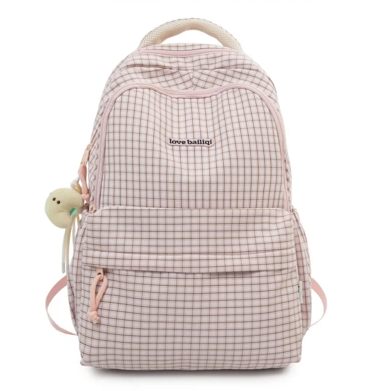 Nixie Plaid Backpack for Women – School & College Bag