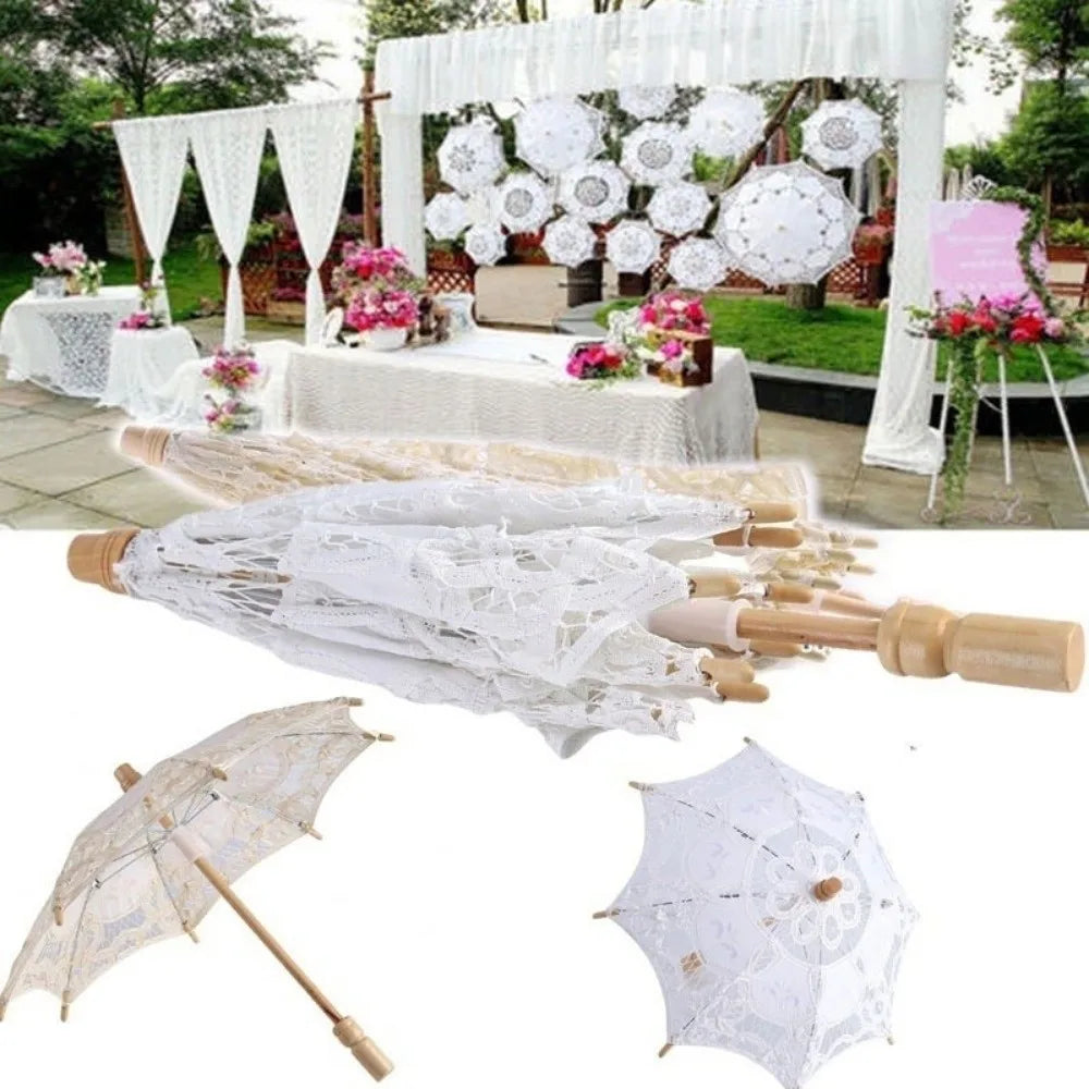 Embroidery Lace Parasol Umbrella – Wedding & Photo Prop