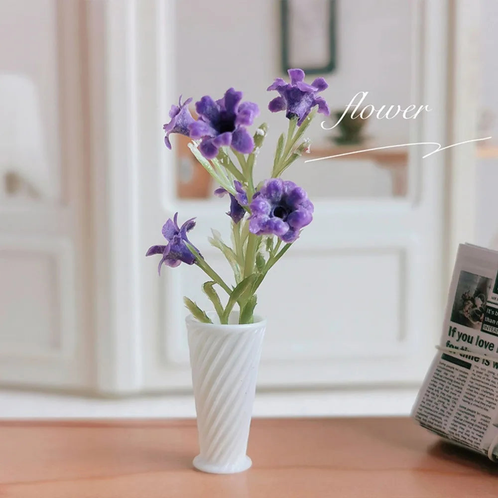 Resin Miniature Dollhouse Potted Plant | 1:12 Scale Lifelike