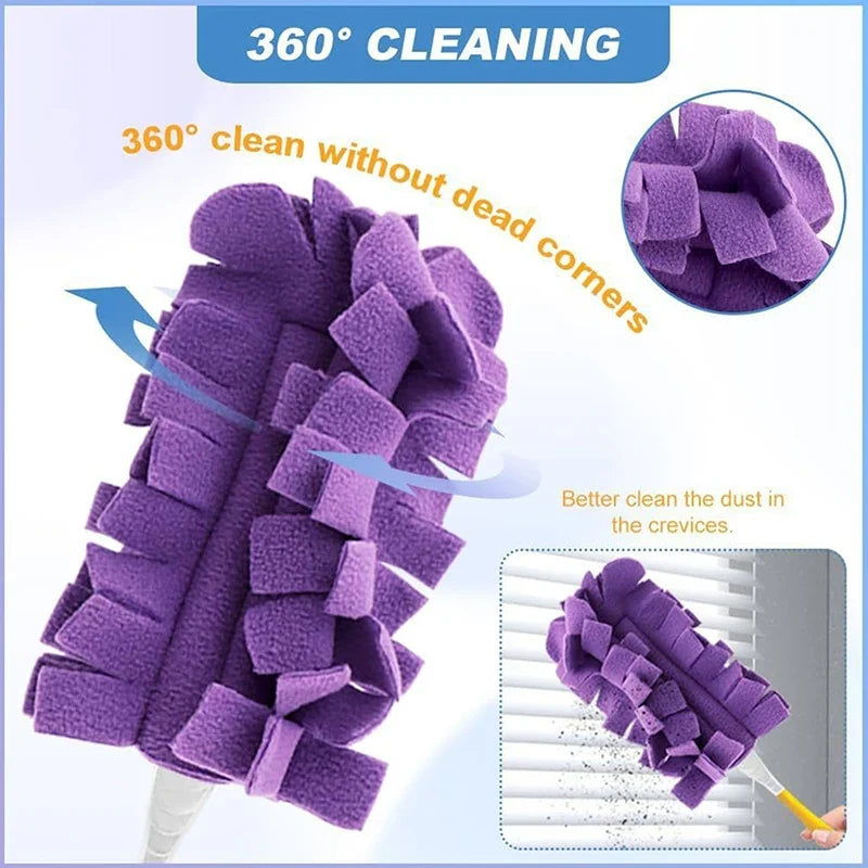 360° Electrostatic Microfiber Duster Refills – Washable & Reusable