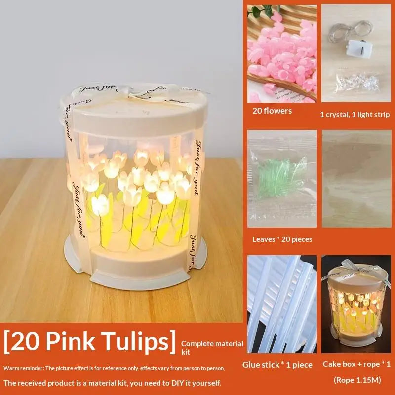 DIY Flower Sea Night Light Lamp Kit – Handmade Craft Decor