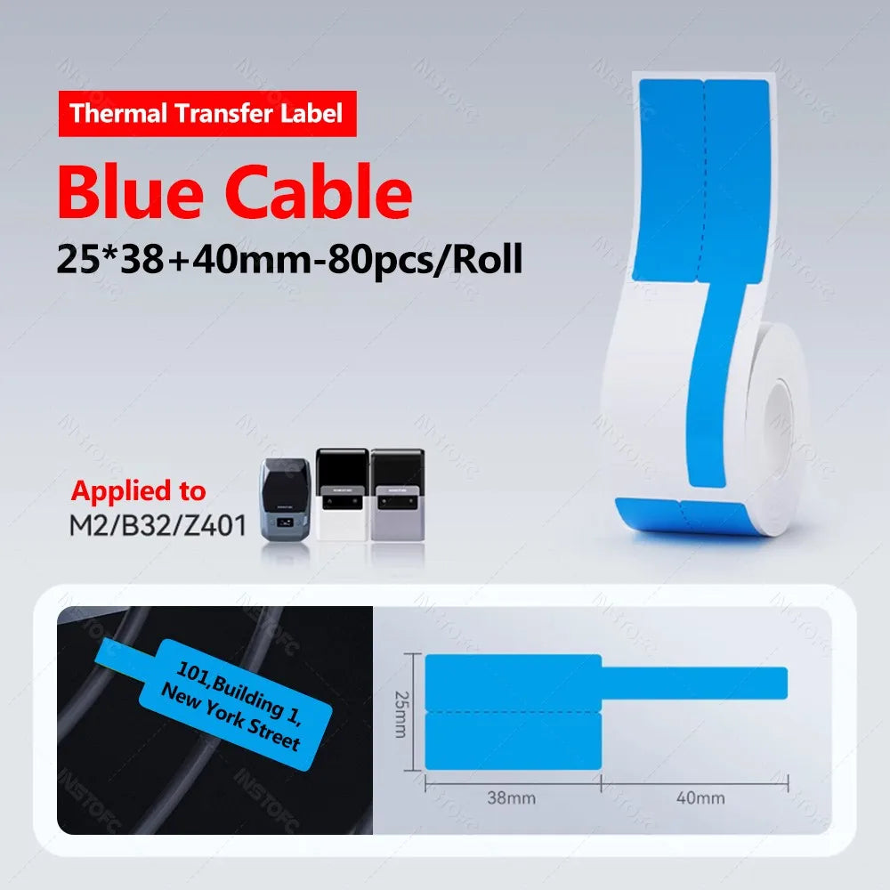 Niimbot M2 Thermal Transfer Labels – Outdoor Cable & Wire Tags