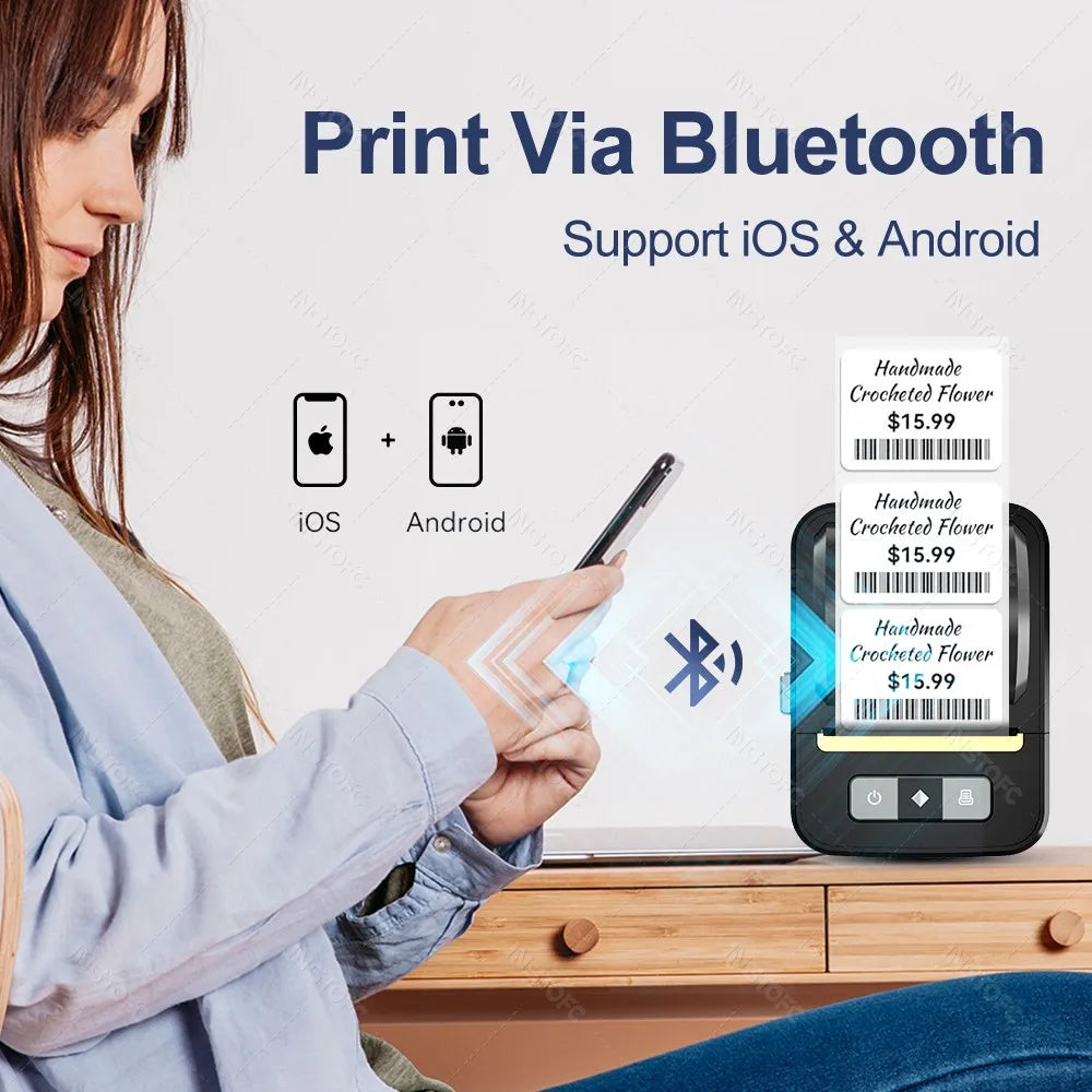 NiiMbot N20 Bluetooth Mini Label Printer – Thermal, Ink-Free