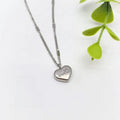 Heart Pendant Stainless Steel Choker Necklace for Women