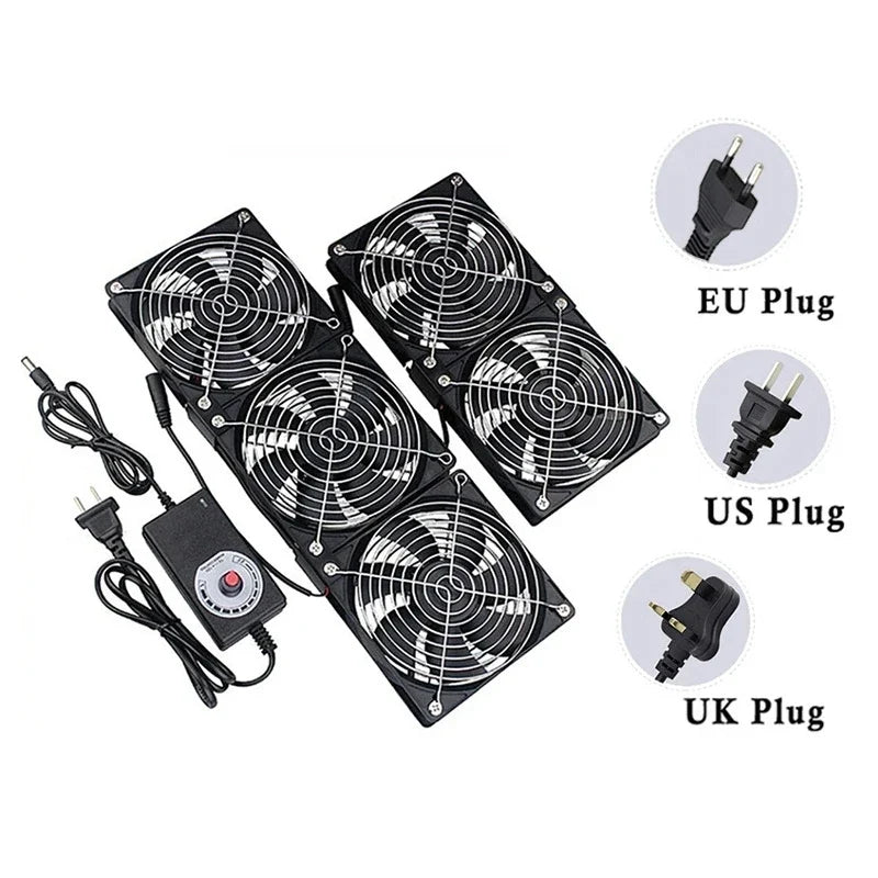 12cm 220V/12V Exhaust Cooling Fan with Controller | Server GPU