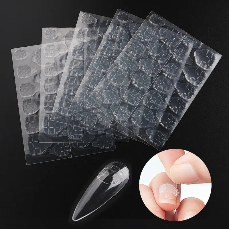 120pcs Double-Sided Nail Glue Stickers for False Nails – 5 Sheets
