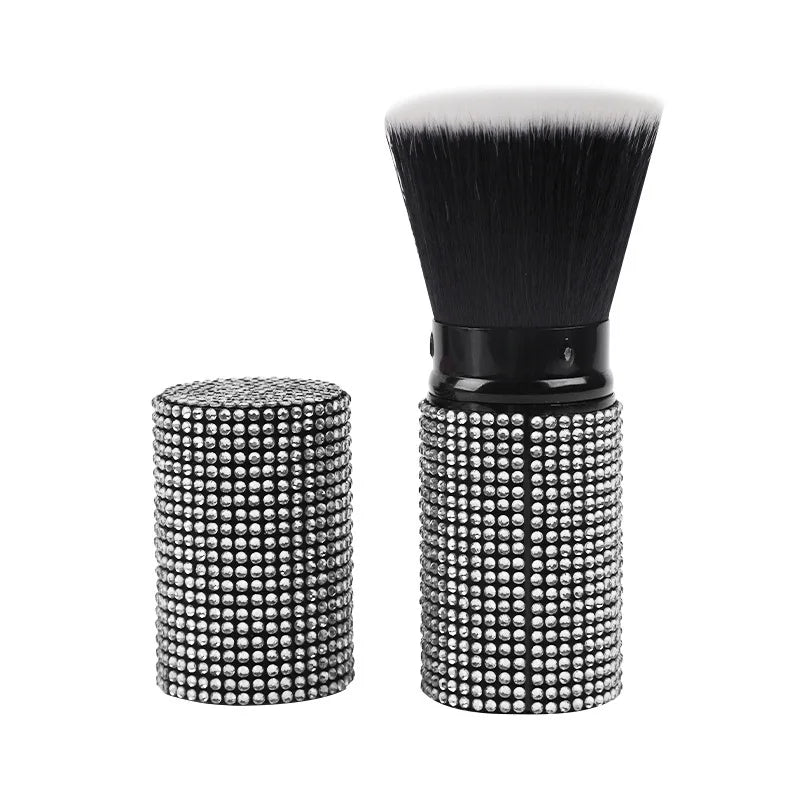 Telescopic Rhinestone Makeup Brush – Fluffy Blush & Powder