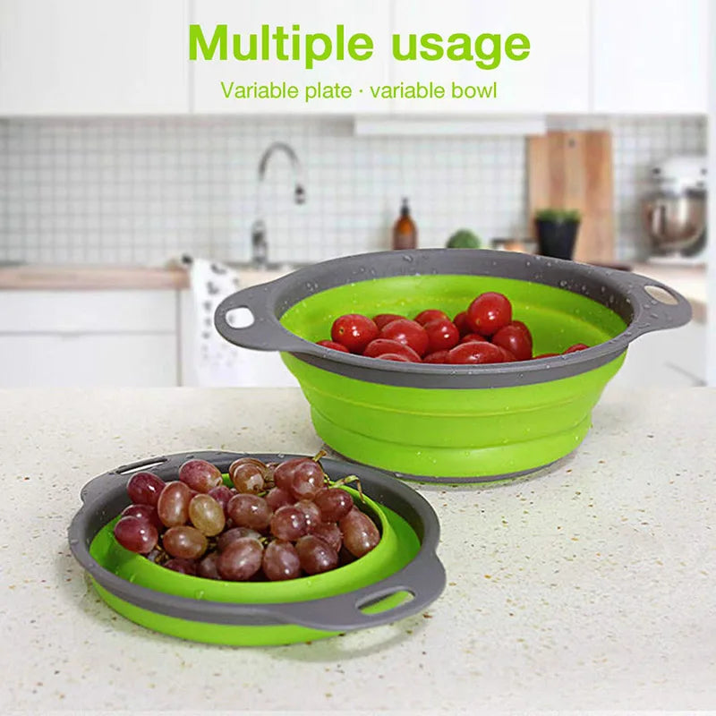 Foldable Silicone Colander Basket – Fruits & Vegetables