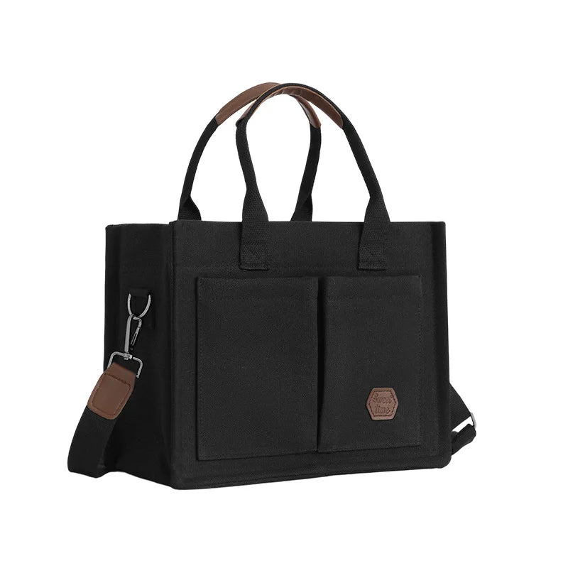Women's Canvas Tote Bag – Crossbody Shoulder & Shopping Bag