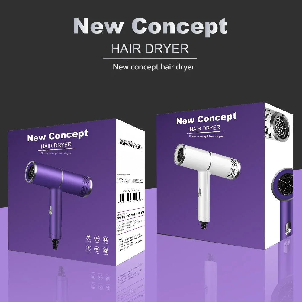 Professional Negative Ionic Hair Dryer – 800W High-Speed Blower