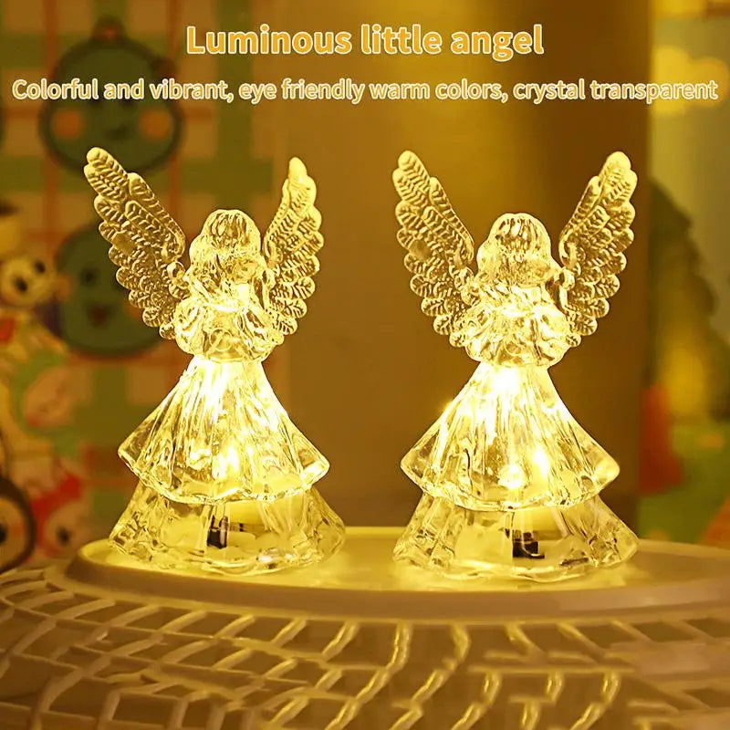 Nordic Angel LED Night Light | Colorful 3D Desk Figurine Lamp