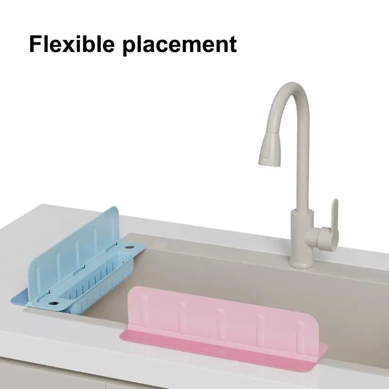 Silicone Sink Splash Guard with Drain & Storage Tray