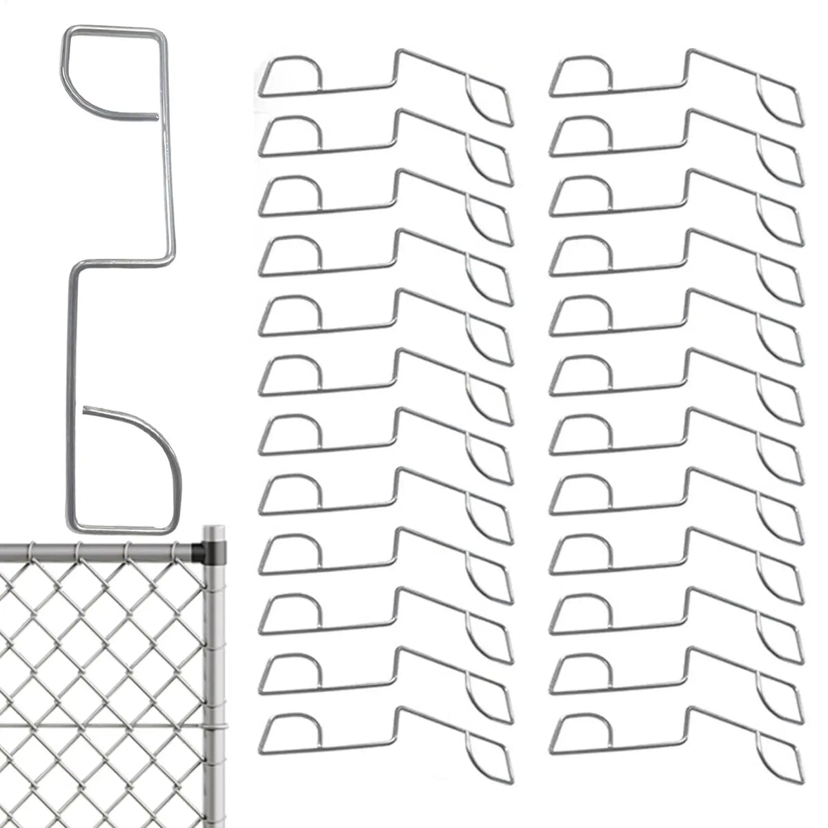Stainless Steel Fence Clips 25-Pack | Garden Post Clamps