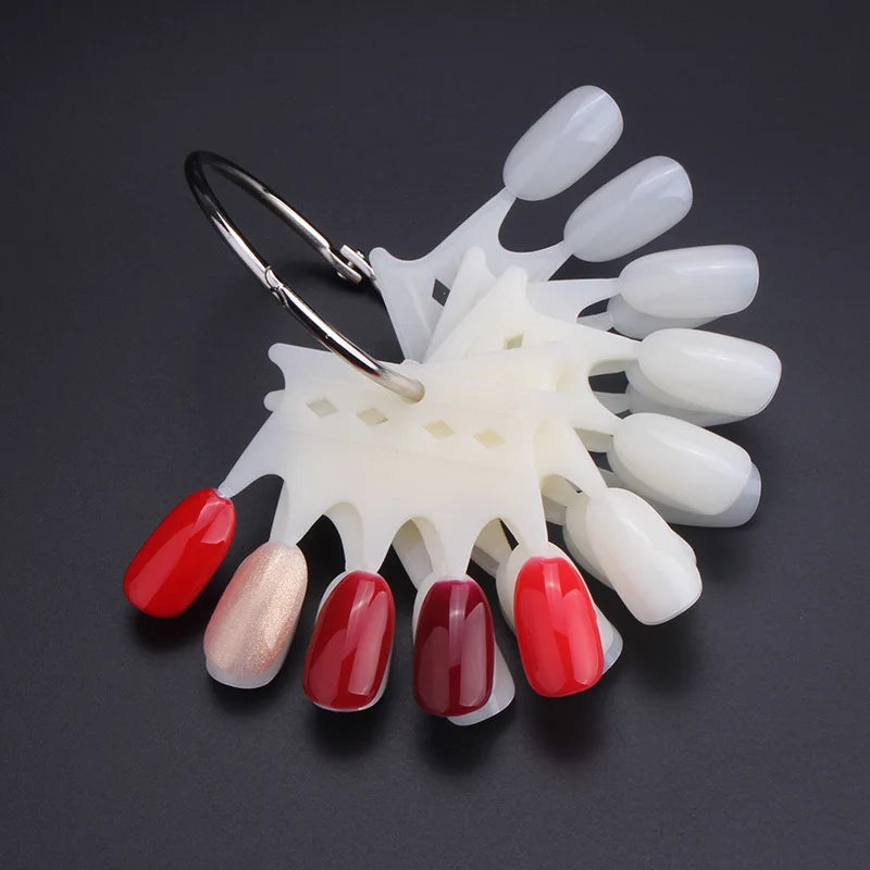 50-Tip Nail Swatch Fan Color Card Acrylic Display Shelf