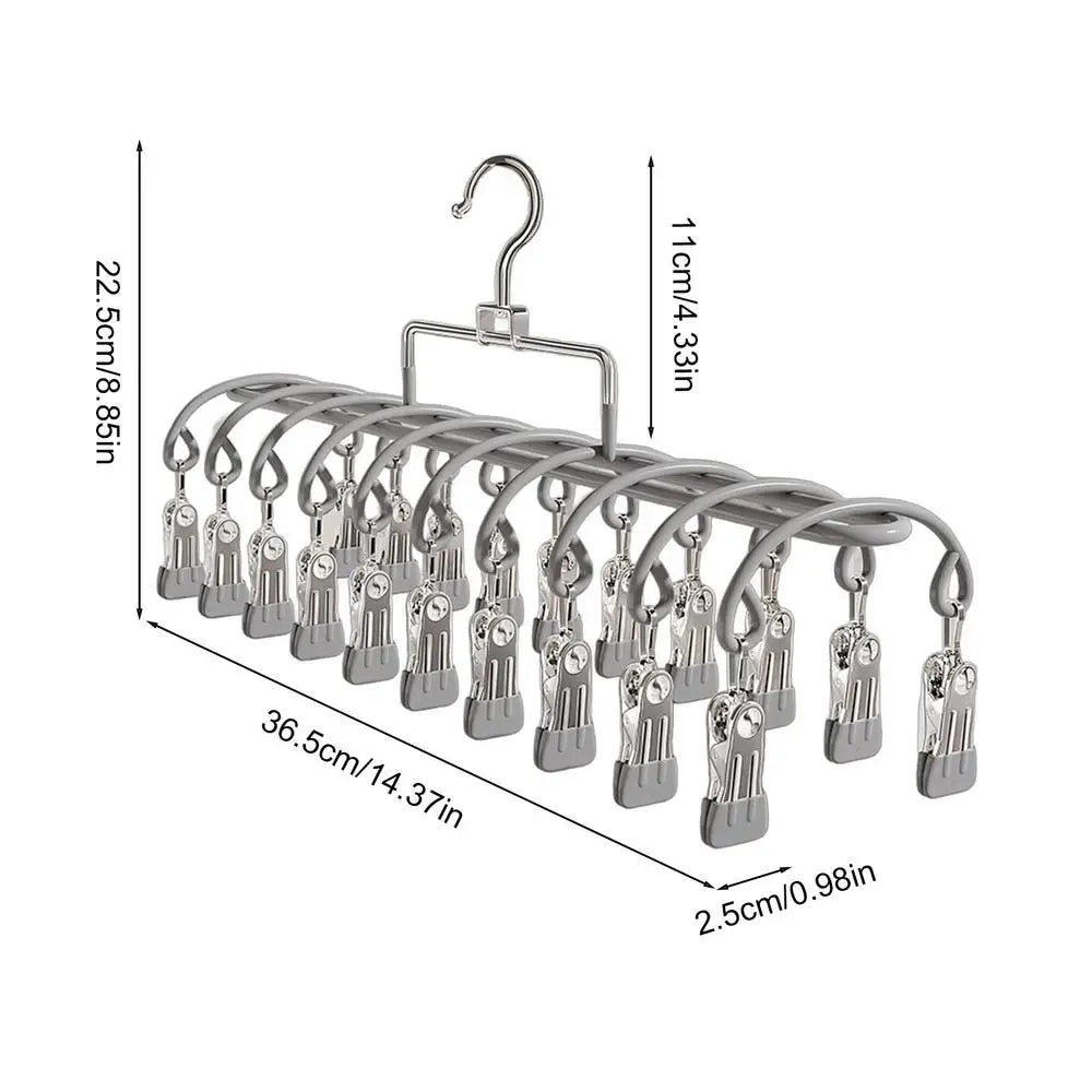 Multi-Clip Pants Hanger – Stainless Steel Closet Organizer