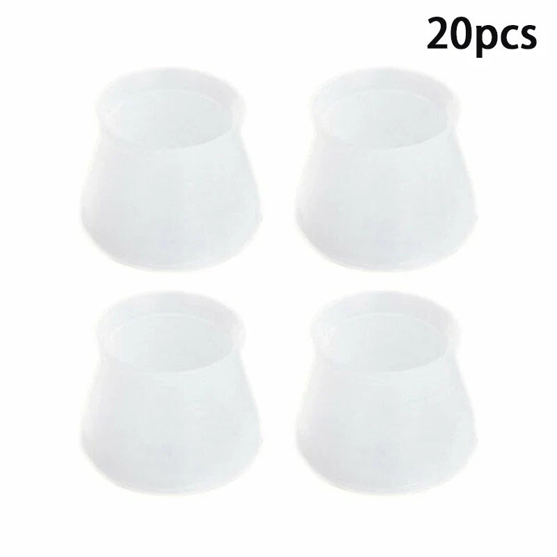 20pcs Silicone Chair Leg Floor Protectors | Table Feet Pad Covers
