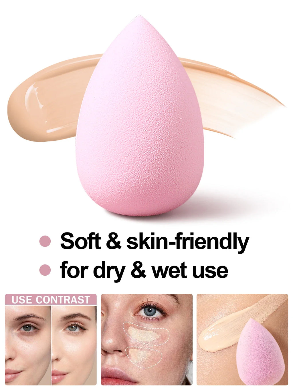25Pcs Mini Makeup Sponges Wet & Dry with Storage Case