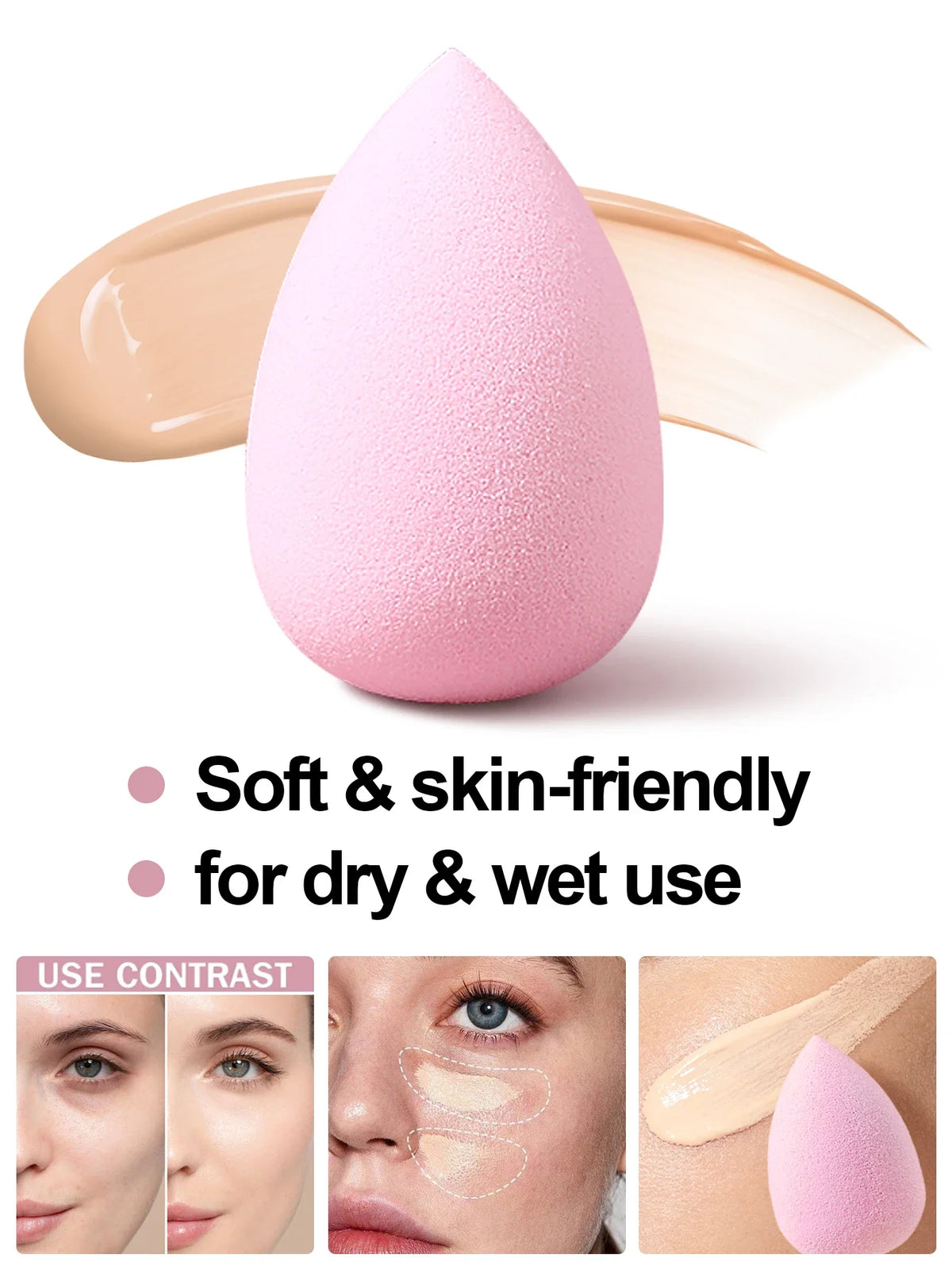 25Pcs Mini Makeup Sponges Wet & Dry with Storage Case