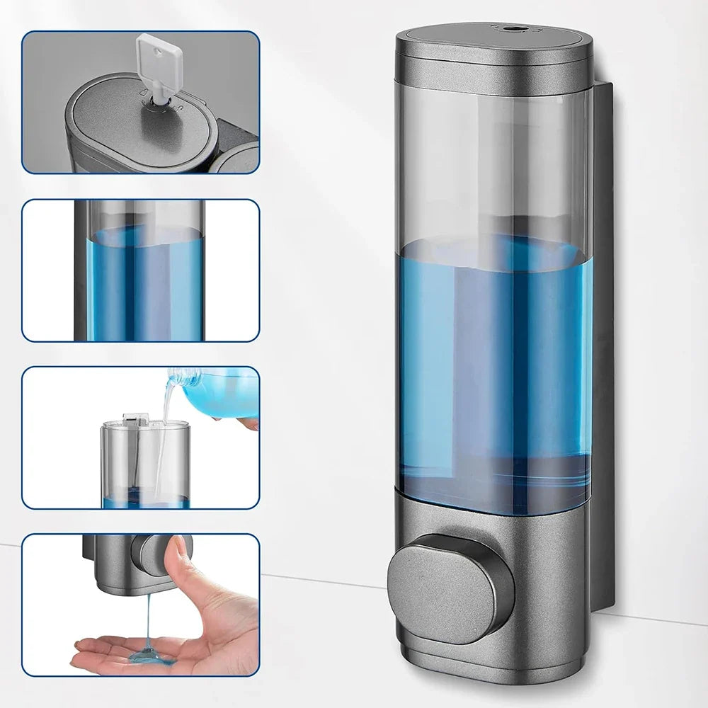 300ml Wall-Mounted Manual Liquid Soap Dispenser | Bathroom
