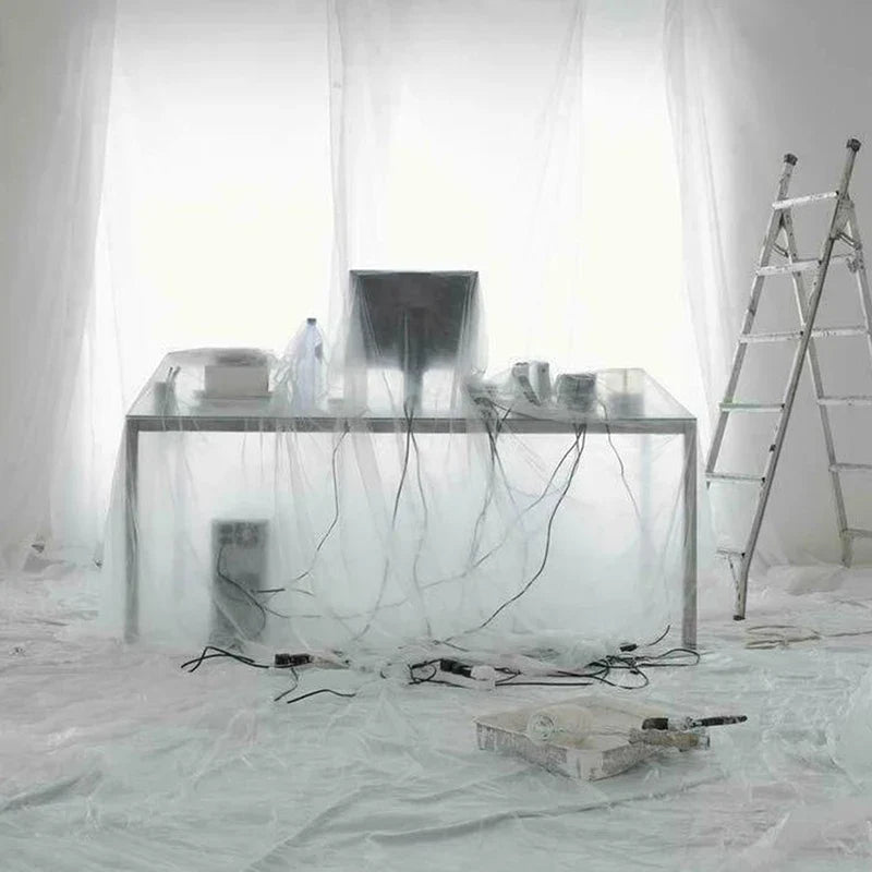 Transparent Plastic Furniture Dust Cover – Waterproof Drop Cloth