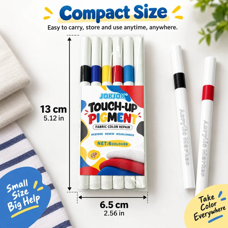 6-Color Acrylic Marker Set with Transparent Storage Box