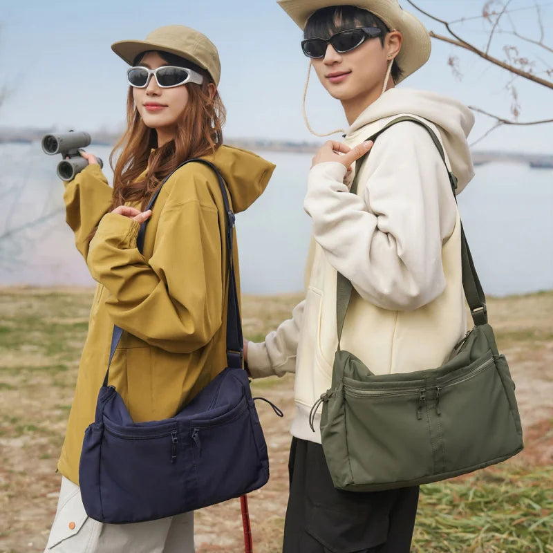 Nylon Crossbody Bag Waterproof Lightweight Large Capacity Tote