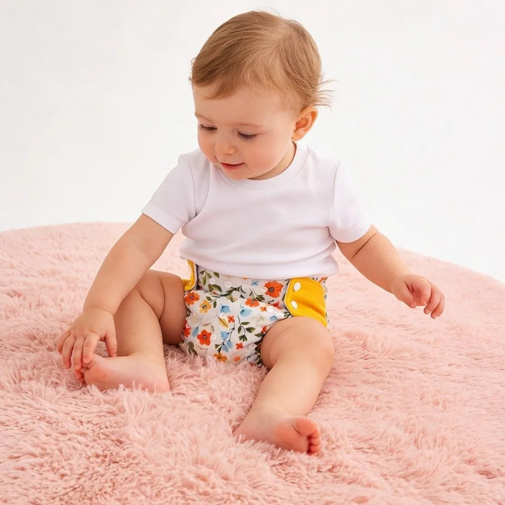 Reusable Bamboo Charcoal Pocket Cloth Diapers | Fits 3–15kg