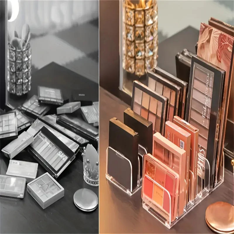 Acrylic Eyeshadow Palette Organizer – 7-Slot Makeup Storage Rack