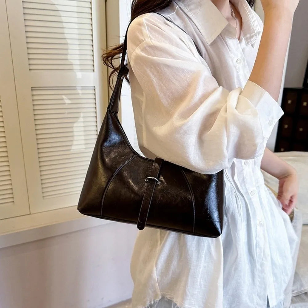 Women's PU Leather Underarm Tote Bag | Large Capacity – Nixie