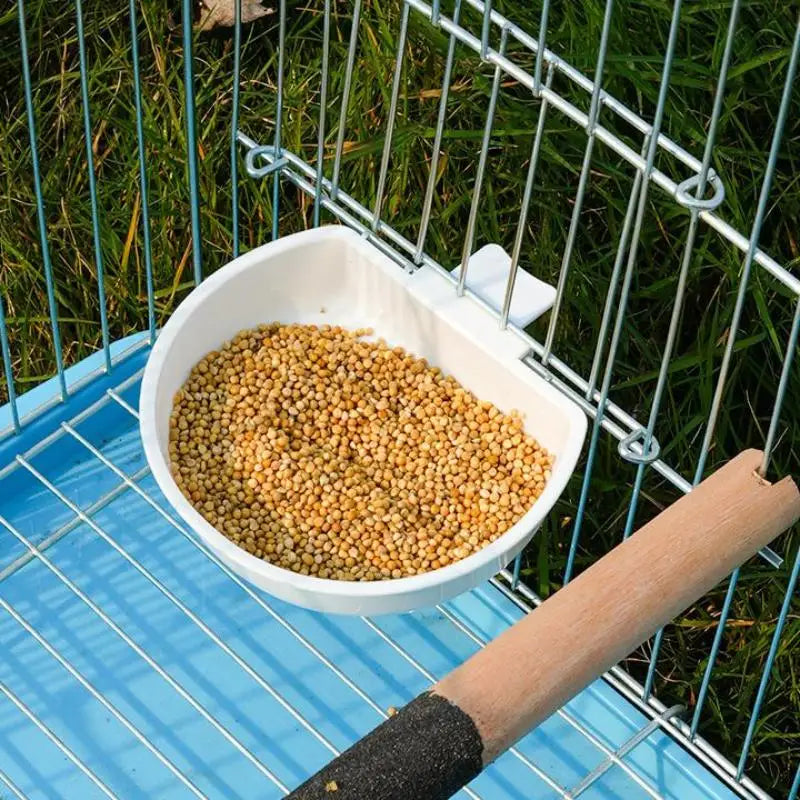 Parrot Bird Feeder Hanging Bowl – Food & Water Dispenser