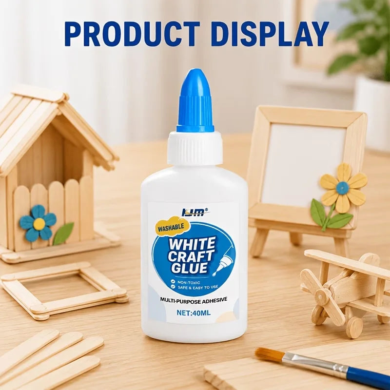 White Craft Glue – Washable Multi-Purpose Adhesive for DIY