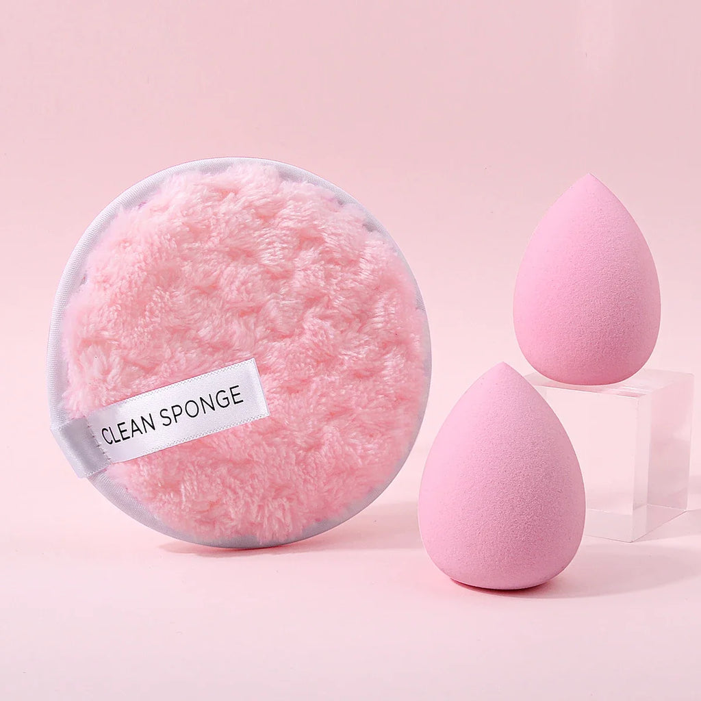 3-Piece Makeup Sponge & Powder Puff Set | Blending Sponges