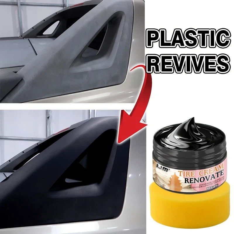 KJM Tire & Rubber Restoration Wax – Black Shine 30g
