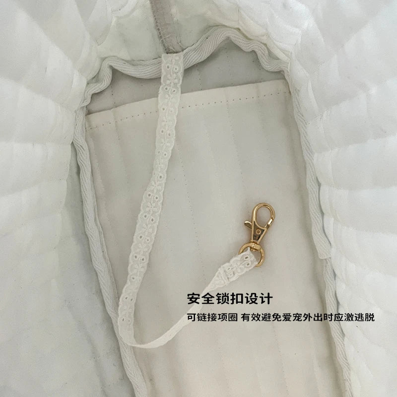 Small Dog Carrier Backpack – Breathable Cotton Pet Sling Bag