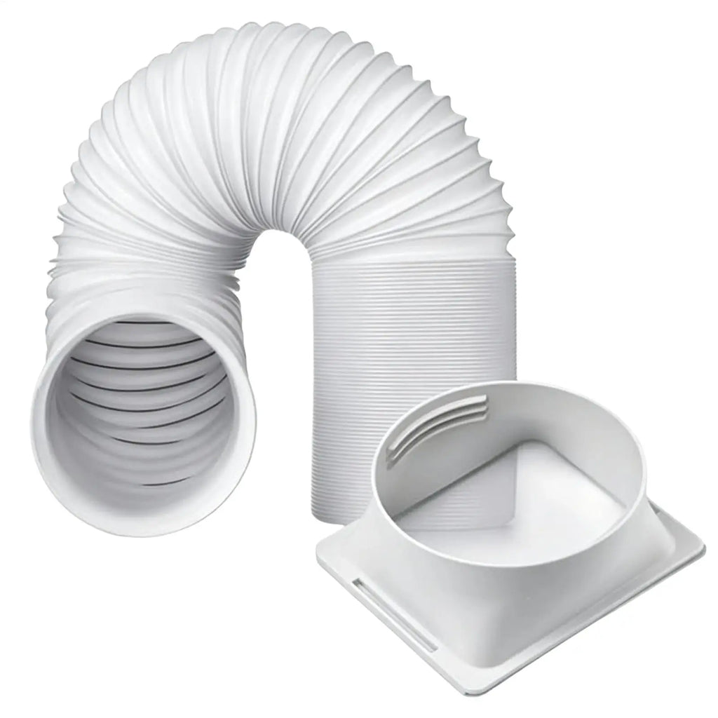 Portable AC Exhaust Hose | Adjustable Length & Square Connector