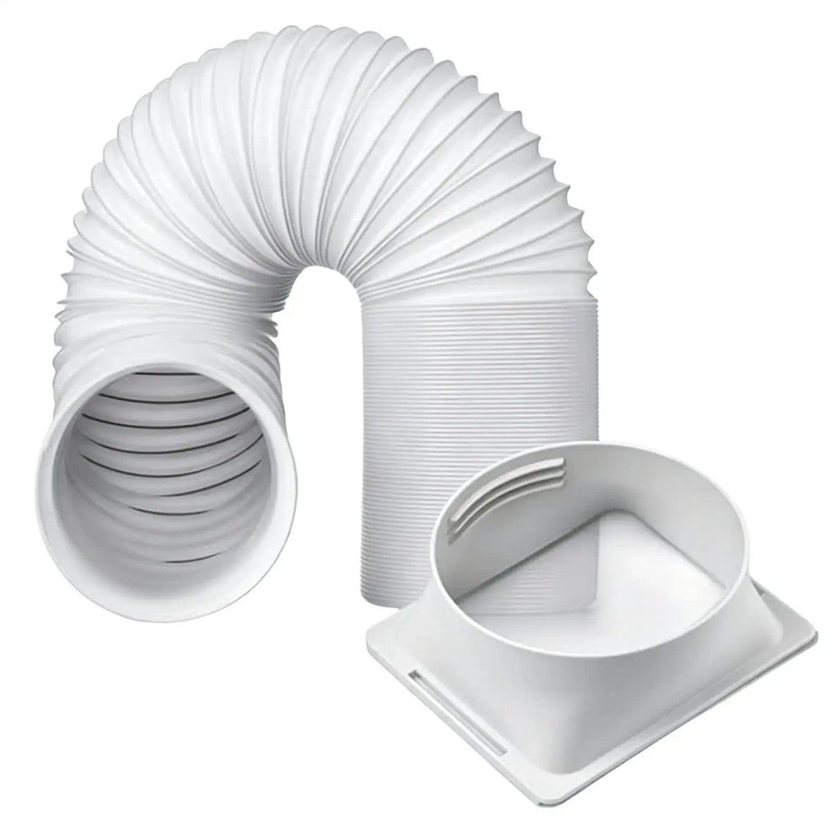 Portable AC Exhaust Hose | Adjustable Length & Square Connector