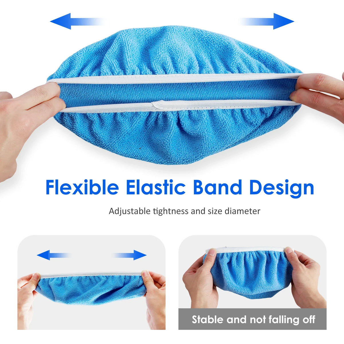 15Pcs Car Polishing Buffing Pad Set 7-10 Inch Microfiber & Wool