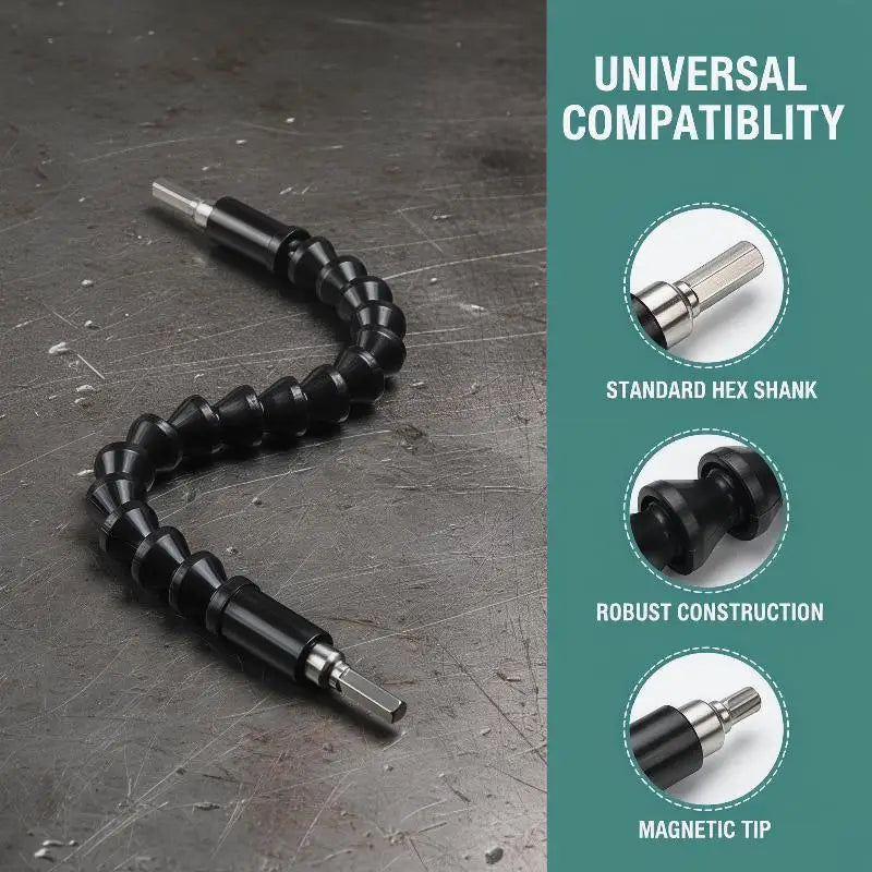 Flexible Drill Shaft Extension 1/4" Hex Screwdriver Bit Link