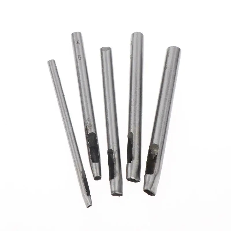 Oval Leather Hole Punch Set – 3 or 5 Pcs Steel DIY Craft Tool